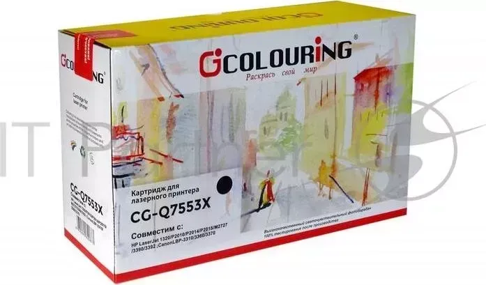 Картридж CG-Q7553X/715 для принтеров HP LJ P2010/P2014/P2015/2015d/2015n/M2727/M2727nf /M2727nfs/Canon LBP-3310/3370 7000 копий COLOURING HP LJ