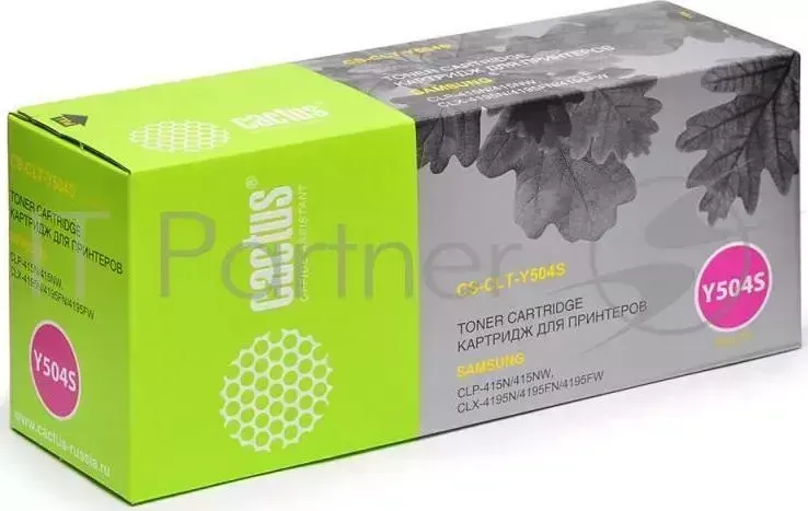 Картридж CACTUS CS-CLT-Y504S для Samsung CLP 415N/ CLX 4195FW/ 4195FN 1800 страниц желтый