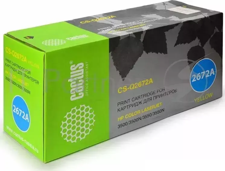 Картридж CACTUS CS Q2672A для HP CLJ 3500/3550/3700 желтый 4000стр