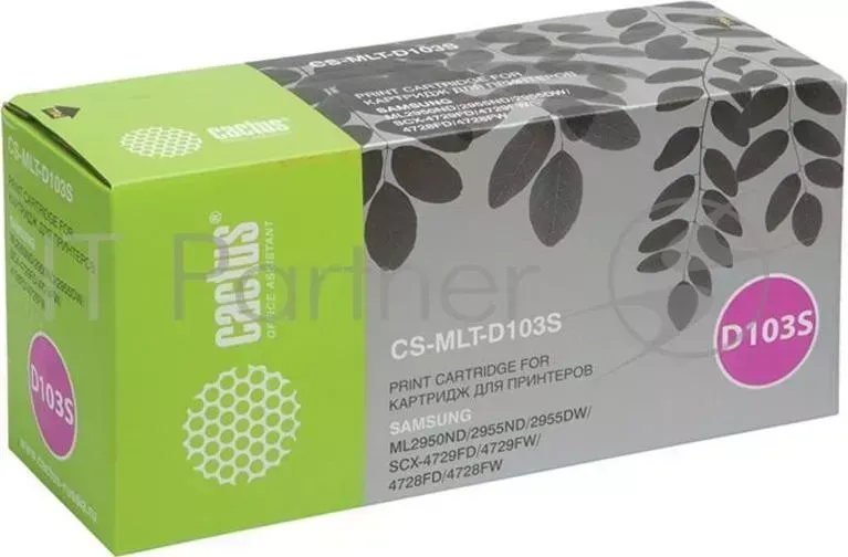 Картридж CACTUS CS D103S для принтеров SAMSUNG SCX 4728FD, ML 2955ND/2955DW, 1500 стр