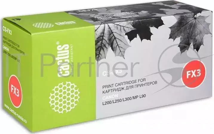 Картридж CACTUS CS FX3 для принтеров CANON L200/L250/L300/MP L90,ч рный 2700 стр.