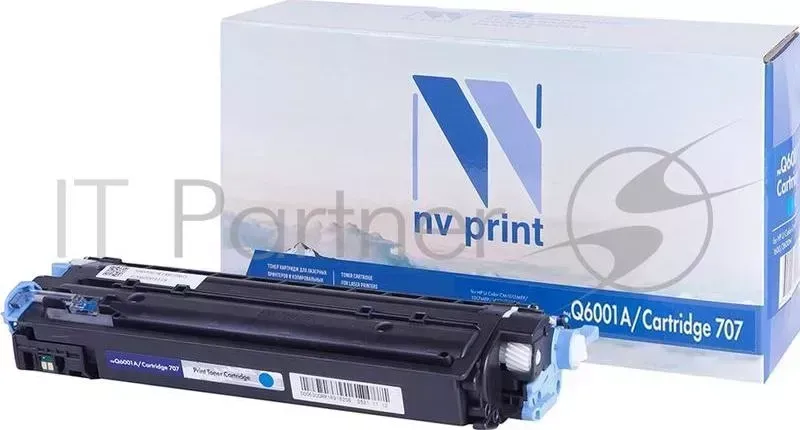 Картридж NVPrint совместимый HP Q6001A/Can707 Cyan для LJ Color CM1015MFP/1017MFP/1600/2600N 2000k