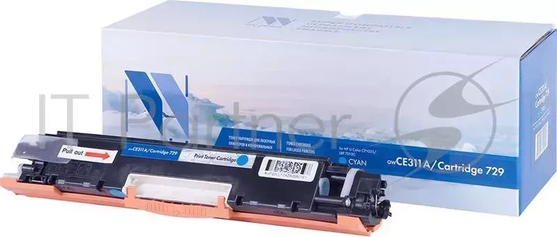 Картридж NV Print совместимый HP CE311A/Canon729 Cyan для LJ Color CP1025 (1000k) NVPrint Расходные материалы CE311A HP LaserJet CP1012 Pro/ Pro, голубой