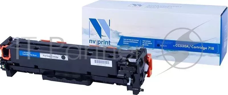 Картридж NV Print совместимый HP CC530A/Canon 718 Black дляLJ Color CP2025/Canon i-SENSYSLBP-7200C(3500k) NVPrint Расходные материалы CC530A для HP LJ CM2320MFP/ i SENSYS MF 8330/8350, черный, 3.5К