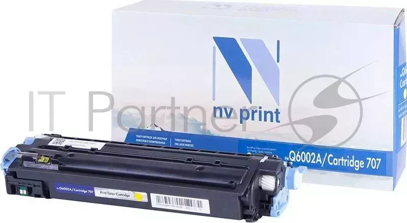 Картридж NV Print для HP Color LJ CM1015MFP/CM1017MFP1600/ 2600N/2605/ 2605DN/DTN NVPrint картриджи совместимые Q6002A NVP LaserJet 1600/2600N/M1015/M1017, желтый,