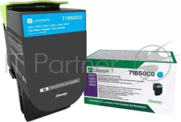Картридж LEXMARK 2300 стр. голубой для CS317dn, CS417dn, CS517de, CX317dn, CX417dn,CX517de