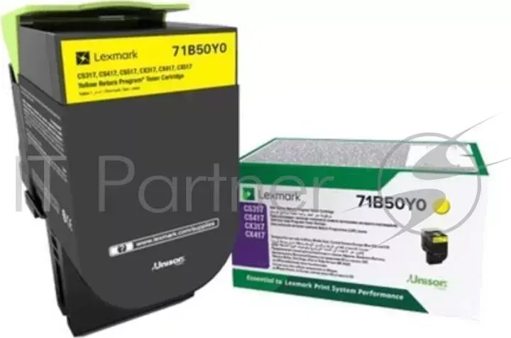 Картридж LEXMARK 2300 стр. желтый для CS317dn, CS417dn, CS517de, CX317dn, CX417dn,CX517de
