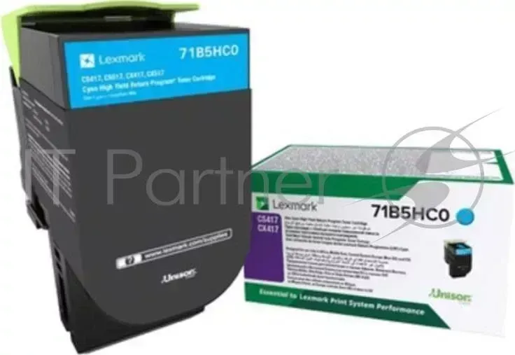 Картридж LEXMARK 3500 стр. голубой для CS417dn, CS517de, CX417dn,CX517de