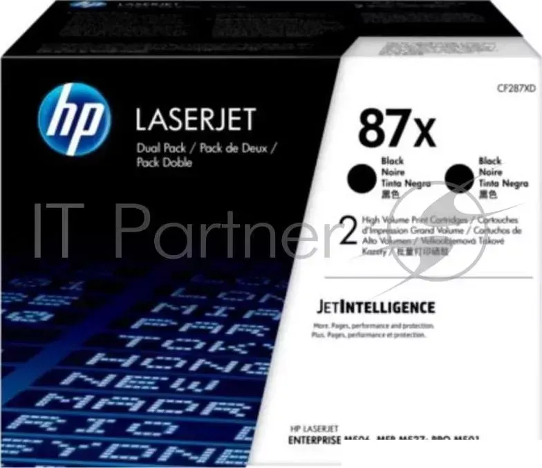 Картридж HP 87X Black 2-pack LaserJet Toner Cartridge (CF287XF/CF287XD) увеличеной емкости Hewlett-Packard HP