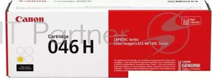 Картридж CANON 046Y H для i SENSYS MF732/734/735, LBP653/654. Ж лтый. 5000 страниц.