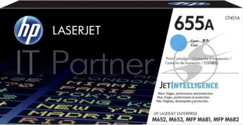 Картридж HP 655A Cyan для HP CLJ M652/M653/MFP M681/M682 (CF451A) 10500 стр Hewlett-Packard HP HP