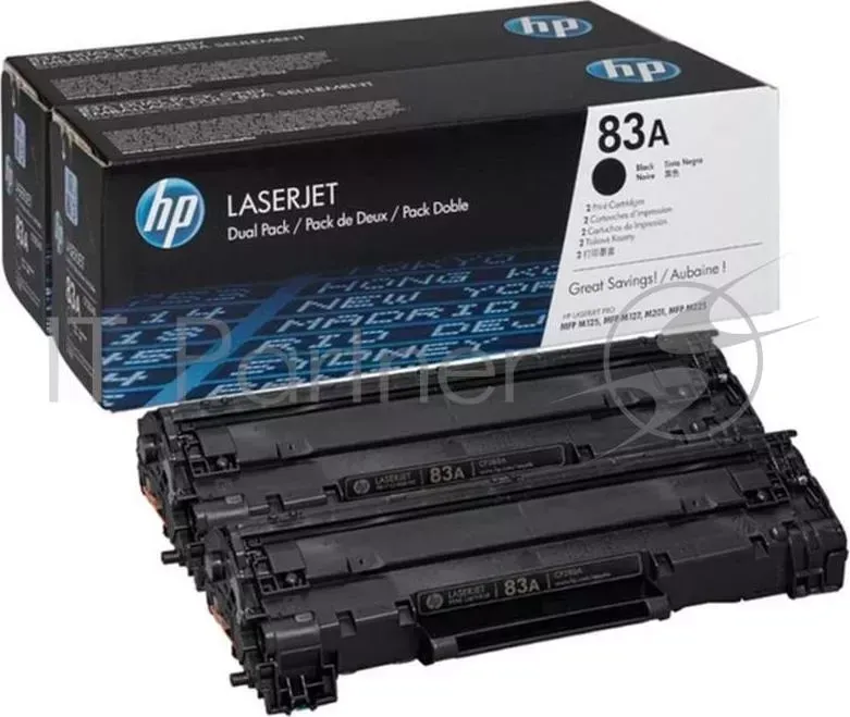 Картридж 83A HP LJ M125/M127 2packХ1,5К (О) Black CF283AF Hewlett-Packard HP LJ