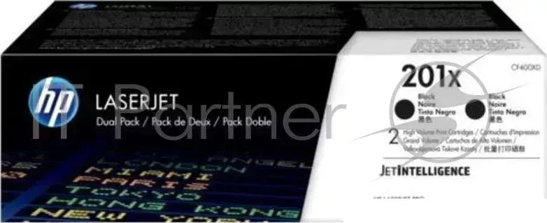 Картридж HP 201X Black 2-pack LaserJet Toner Cartridge (CF400XD) увеличеной емкости Hewlett-Packard HP