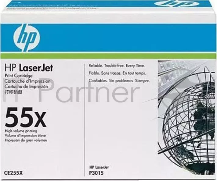 Картридж HP CE255X Black черный, 12500 стр., для LaserJet P3015/P3015d/P3015dn/P3015x Hewlett-Packard HP