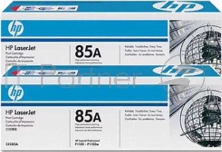 Картридж HP CE285AF/CE285AD черный, для P1102/P1102w, M1132/M1212nf, 1130/1217, двойная упаковка (2 HP85A x 1600стр.) Hewlett-Packard HP (2 x