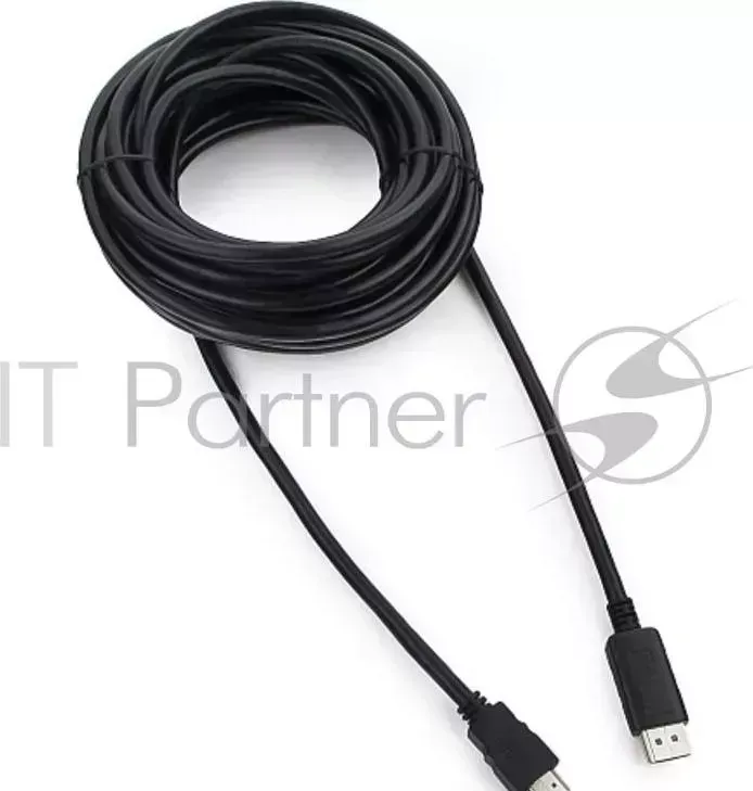 Кабель CABLEXPERT DisplayPort HDMI, 10м, 20M/19M, черный, экран, пакет