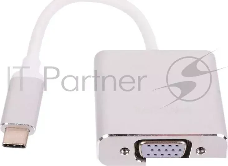 Кабель-адаптер USB 3.1 Type_Cm --> VGA(f) 1920x1080@60Hz, 10Gbps , 0,2m VCOM CU421M