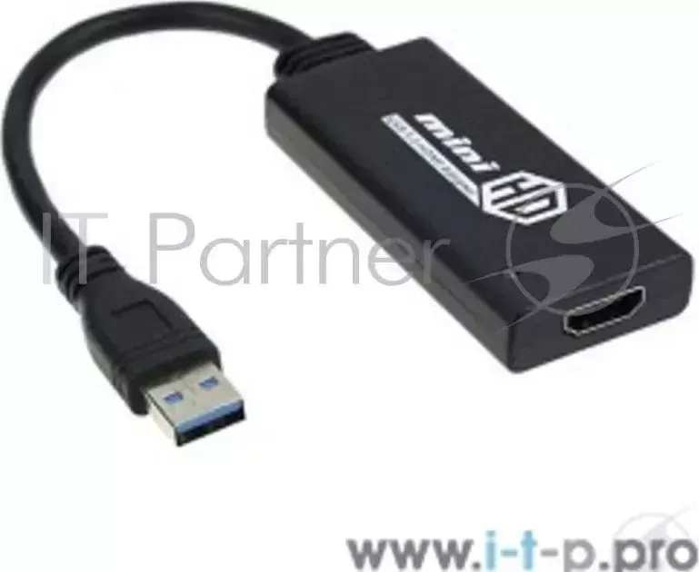 Кабель-адаптер USB3.0 --> HDMI ORIENT C024, для подключения HDMI TV/монитора/проектора к USB, макс.разр.1920x1080 (USB2.0 800x600) ORIENT -адаптер к
