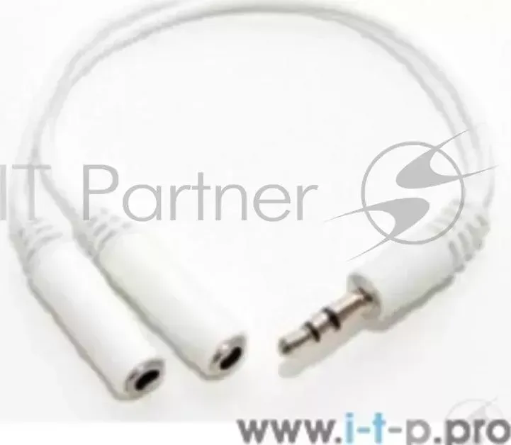 Кабель 5bites - Адаптер AA-3MF2-02WH 3.5 Jack/M - 2*3.5 Jack/F