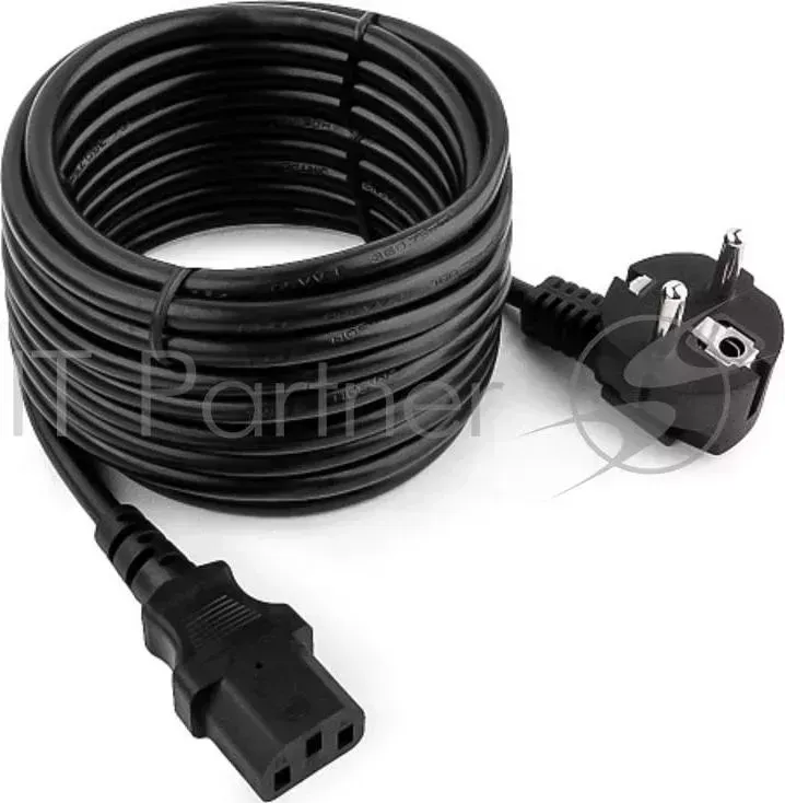 Кабель Power 250V 10A EUR, VDE Кабель питания сетевой, Евровилка, заземление, 5m (PC-186-VDE-5M) GEMBIRD 5m