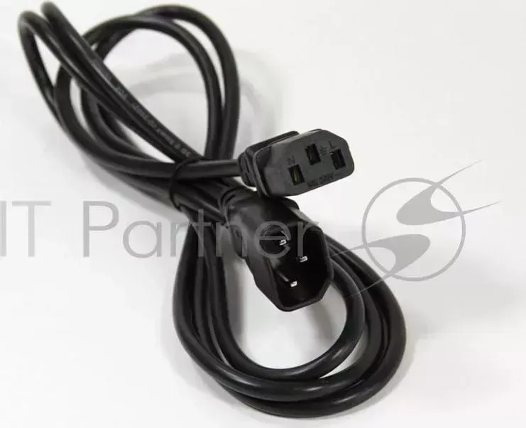 Кабель Telecom TP020 IEC320 C13/C14 1.8 BK монитор компьютер UPS устройство 220V 1.8м 6926123461297