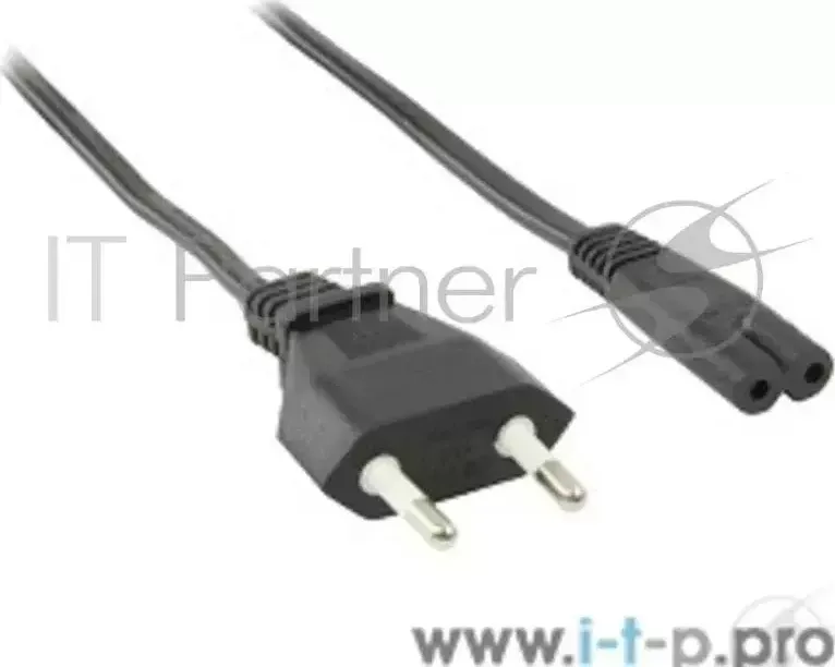 Кабель Telecom TP228 IEC320 C7 CEE7/16 1.8 B для аудио видео техники IEC 320 C7 розетка 220V, 2 pin, 1.8м , черный 6926123461372