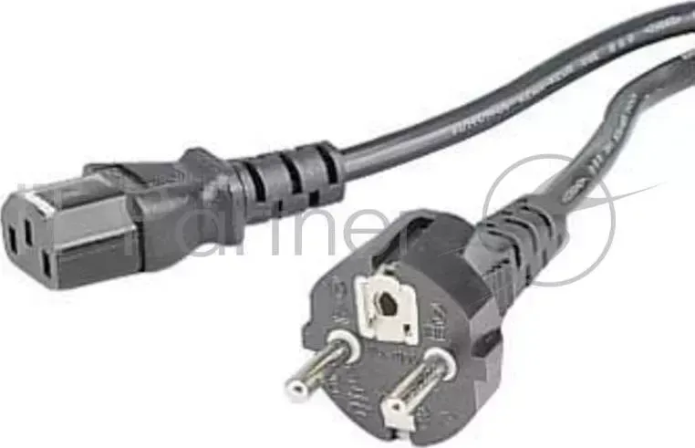 Кабель сетевой Hama H-29934 IEC320 (m)/евровилка 1.5м HAMA H 29934 питания с заземлением 1.5 м 3x0.75 кв.мм черный