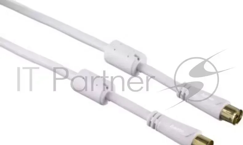 Кабель антенный Hama Coax (m)/Coax (f) 15м. феррит.кольца Позолоченные контакты белый (00122417) HAMA 00122417 m f 100дБ 15м тройное экранирование