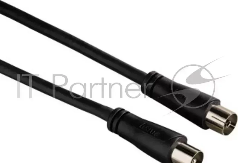 Кабель антенный Hama Coax (m)/Coax (f) 1.5м. черный (00122408) HAMA 00122408 m f 90дБ двойное экранирование 1.5м