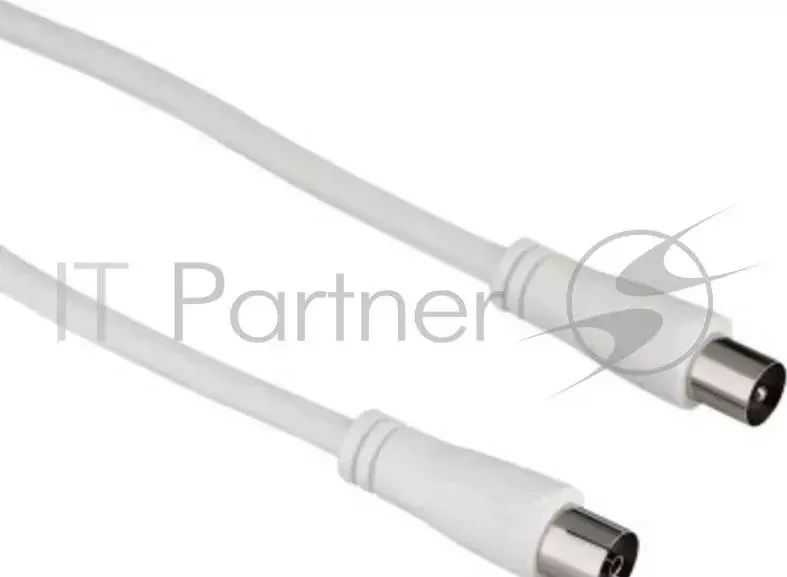 Кабель антенный Hama Coax (m)/Coax (f) 1.5м. белый (00122401) HAMA 00122401 f m 90дБ 1.5m двойное экранирование