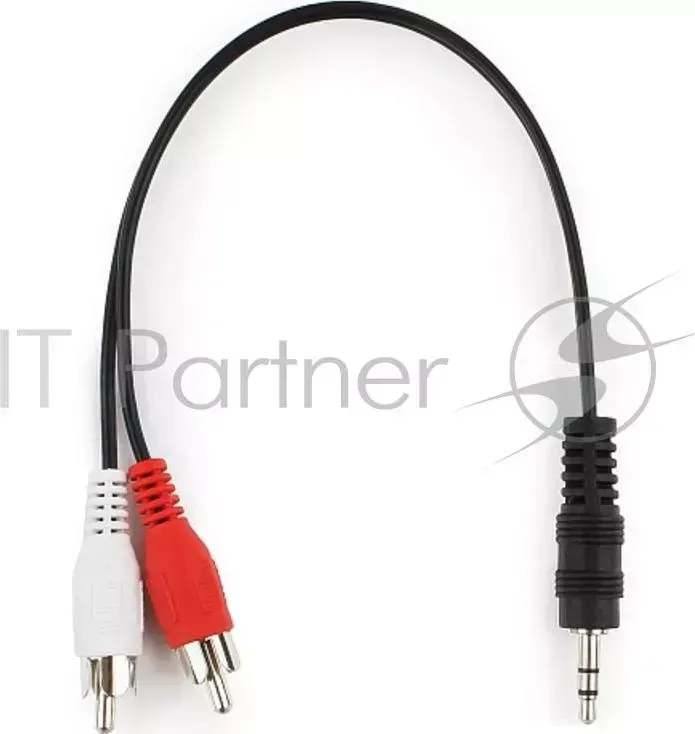 Кабель аудио CABLEXPERT CCA 458/0.2, джек3.5 / 2xRCA, 0,2м