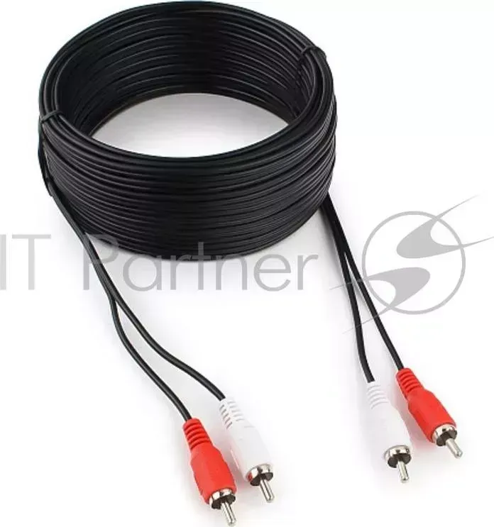Кабель аудио CABLEXPERT CCA 2R2R 15M, 2xRCA / 2xRCA, 15м