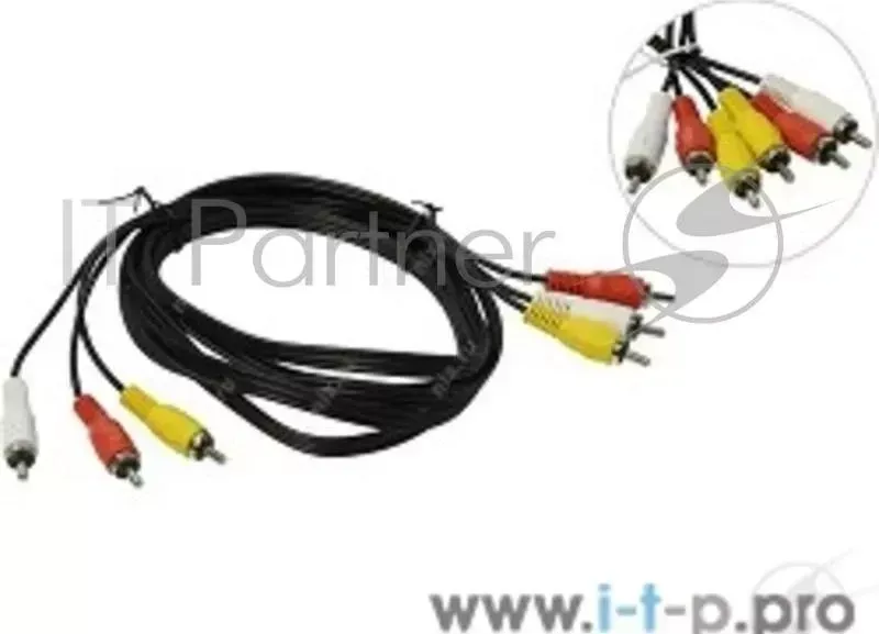 Кабель соединительный 3xRCA (M) - 3xRCA (M), 2m Telecom TAV7150 2M