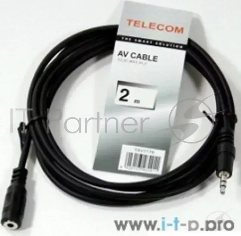 Кабель удлинительный Telecom ный 3.5 Jack (M) - 3.5 Jack (F), стерео, аудио, 2м <TAV7179-2M>