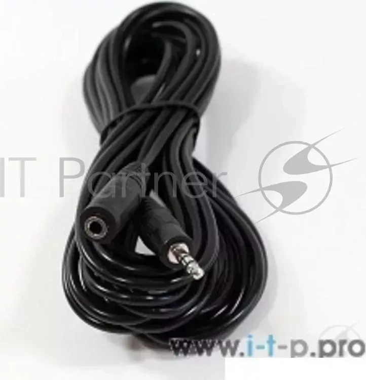 Кабель VCOM VAV7179 5M ный 3.5 Jack M 3.5 Jack F , стерео, аудио, 5.0м