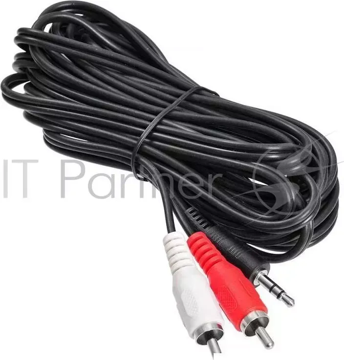 Кабель соединительный аудио Buro Jack 3.5 (m)/2хRCA (m) 5м. черный (BAAC010-5)