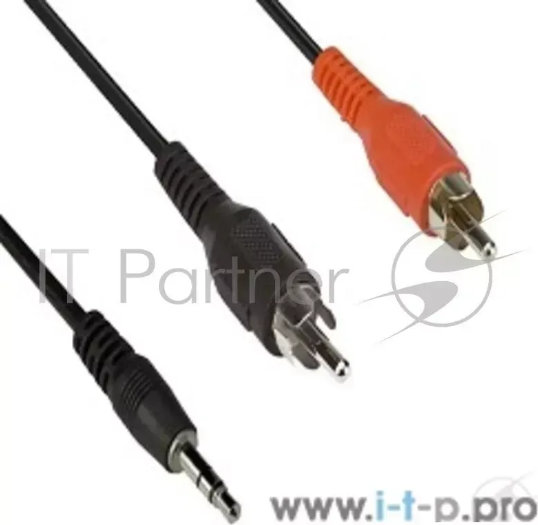 Кабель VCOM VAV7183-5M 3.5 Jack (M) - 2xRCA (M), стерео, аудио, 5.0м