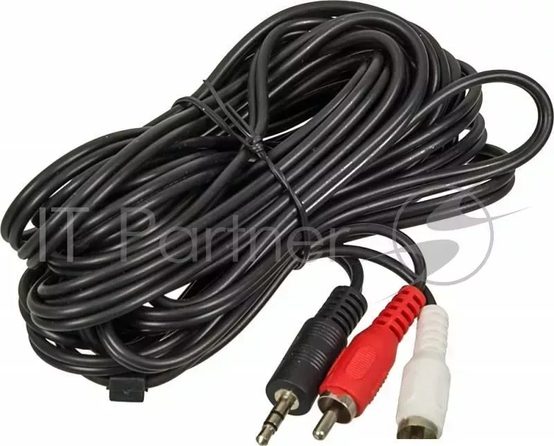 Кабель аудио Ningbo JAAC010 5 2хRCA m /Jack 3.5 m 5м. черный