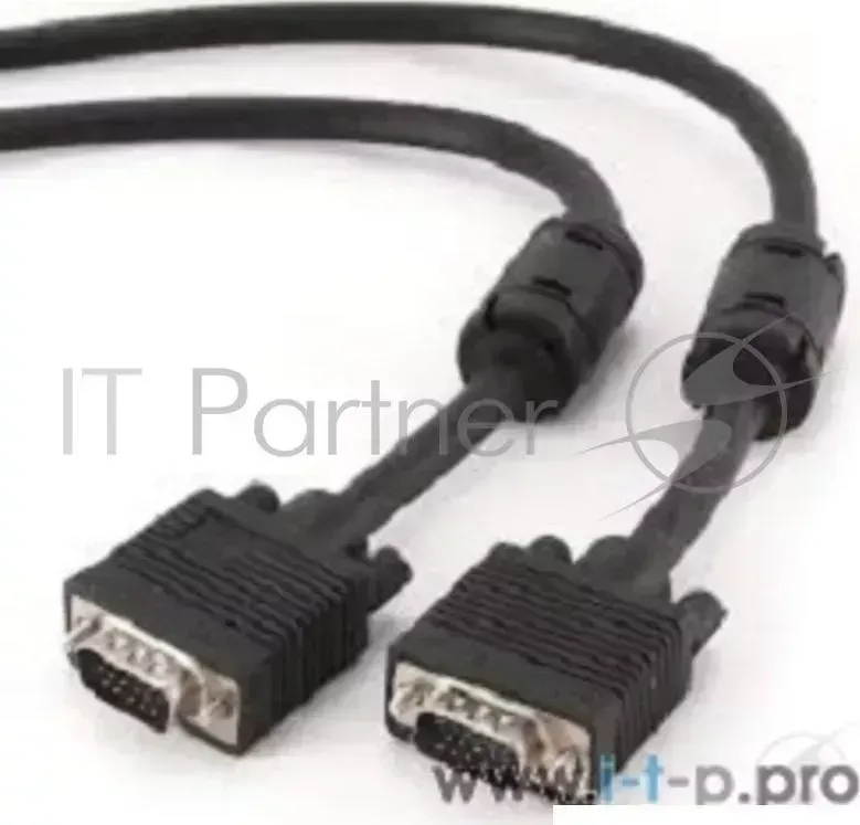 Кабель GEMBIRD /Cablexpert CC PPVGA 10 B, VGA Premium , 15M/15M, 3.0м, черный, тройной экран, феррит.кольца