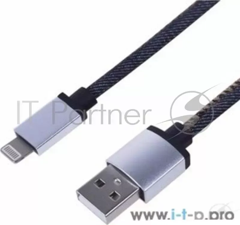 Кабель REXANT 18 4248 USB для iPhone 5/6/7 моделей, шнур в джинсовой оплетке