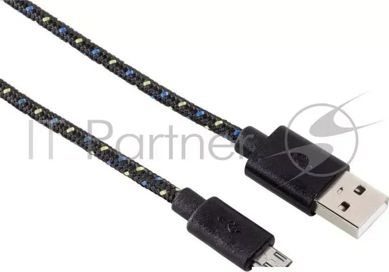 Кабель Hama H-20074 Cotton microUSB (m)-USB 2.0 (m) черный 1м для Универсальный для универсальный (00020074)