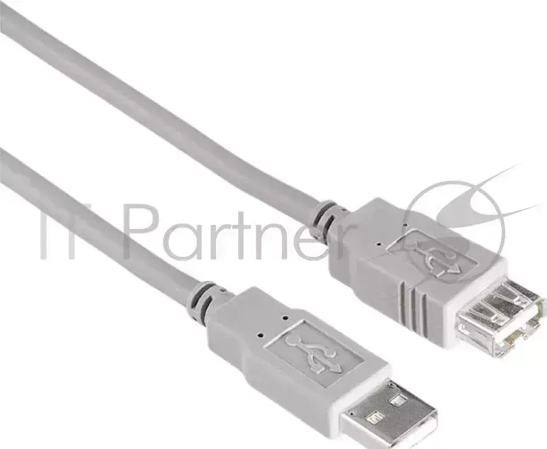 Кабель Hama 00134296 USB A(m)-USB A (f) серый 1.8м HAMA A(m)- A
