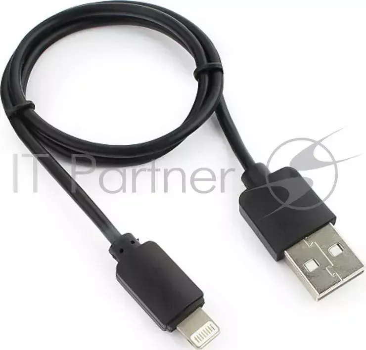 Кабель USB ГАРНИЗОН GCC 2 AP2 0.5M AM/Lightning, для iPhone5/6/7, IPod, IPad, 0.5м, черный, пакет
