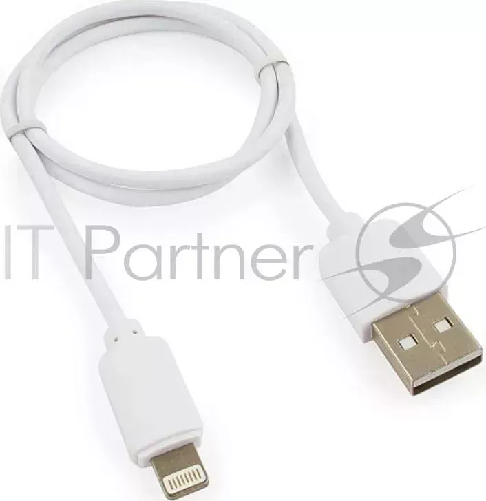 Кабель USB ГАРНИЗОН GCC 2 AP2 0.5M W AM/Lightning, для iPhone5/6/7, IPod, IPad, 0.5м, белый, пакет