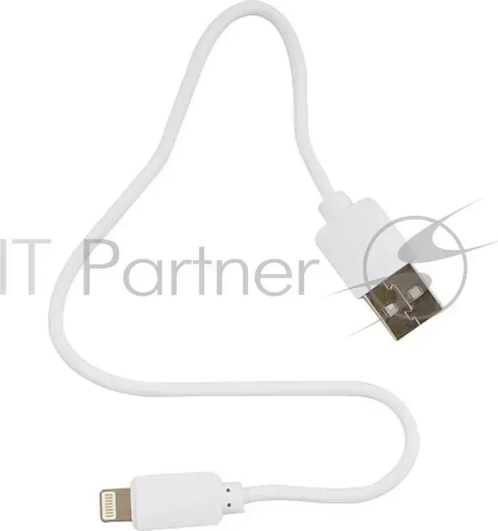 Кабель USB ГАРНИЗОН GCC 2 AP2 0.3M W AM/Lightning, для iPhone5/6/7, IPod, IPad, 0.3м, белый, пакет