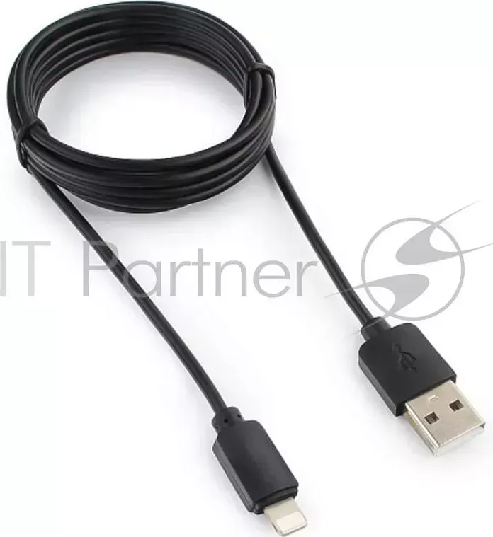 Кабель USB ГАРНИЗОН GCC 2 AP2 6 AM/Lightning, для iPhone5/6/7, IPod, IPad, 1.8м, черный, пакет