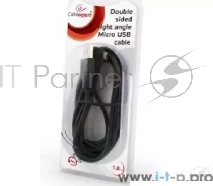 Кабель CABLEXPERT USB 2.0 , двусторонний разъем microB, AM/microB 5P, 1.8м, блистер CCB USB2 AMmDM90 6