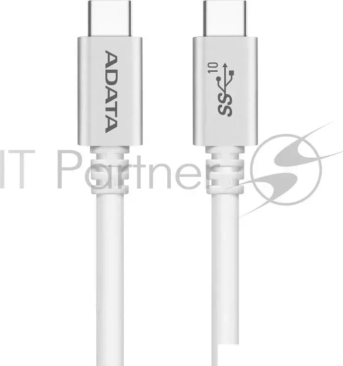 Кабель ADATA Type-C - Type-C для зарядки и синхронизации 1м, металлический, white