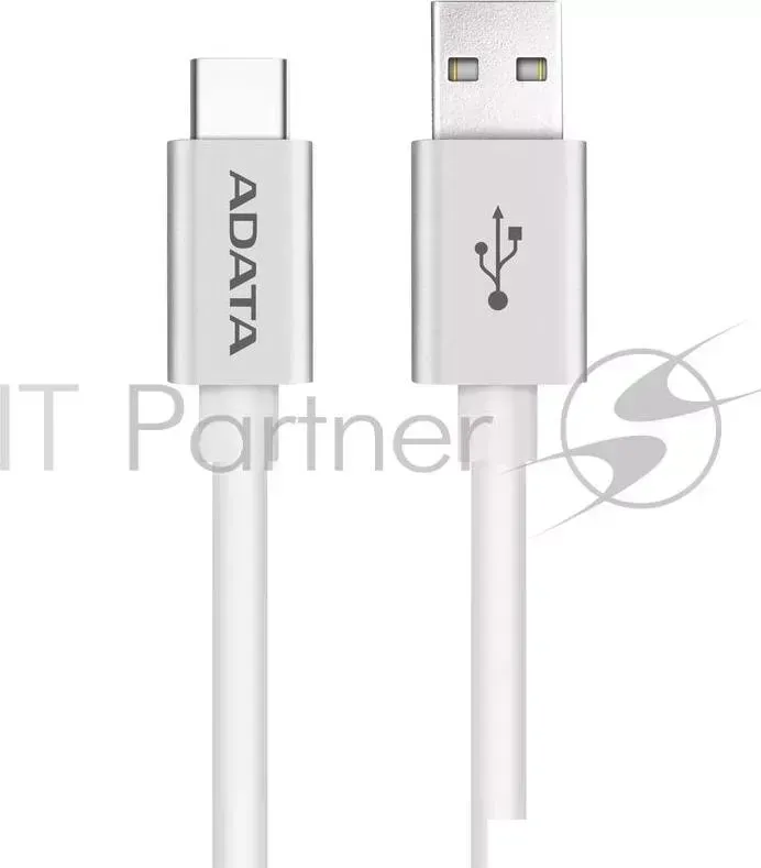 Кабель ADATA Type-C - USB2.0 для зарядки и синхронизации 1м, металлический, white