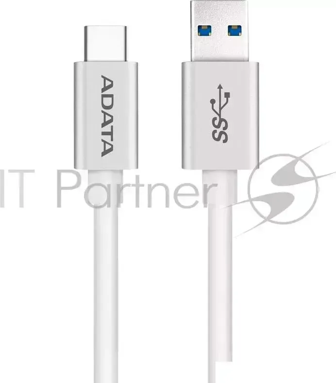 Кабель ADATA Type-C - USB3.1 для зарядки и синхронизации 1м, металлический, white